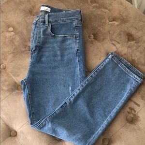 LOFT high waist straight jeans